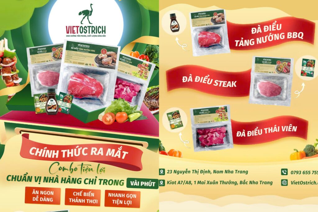 VietOstrich ra mắt sản phẩm combo tiện lợi độc đáo