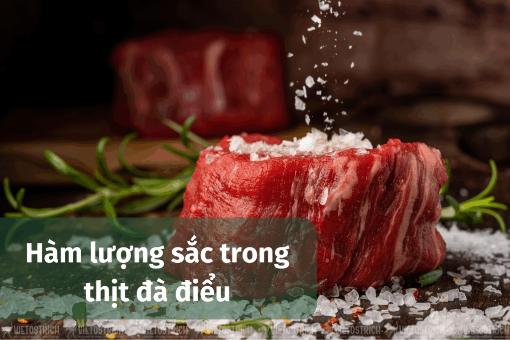 Thịt đà điểu VietOstrich – nguồn sắt heme tự nhiên, giúp cải thiện thiếu máu hiệu quả.