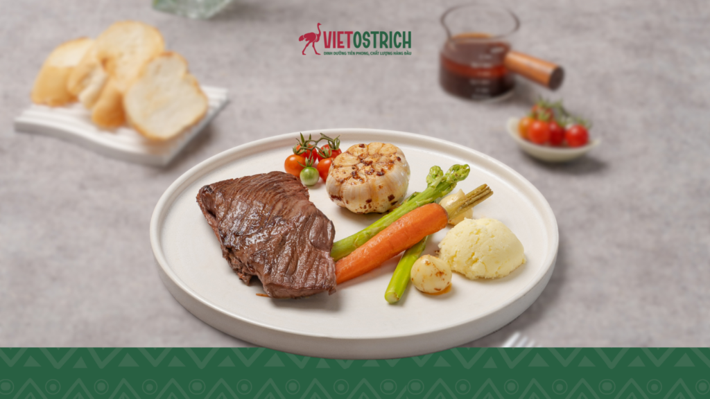 Steak đà điểu - món ăn ngon từ thịt đà điểu ít chất béo